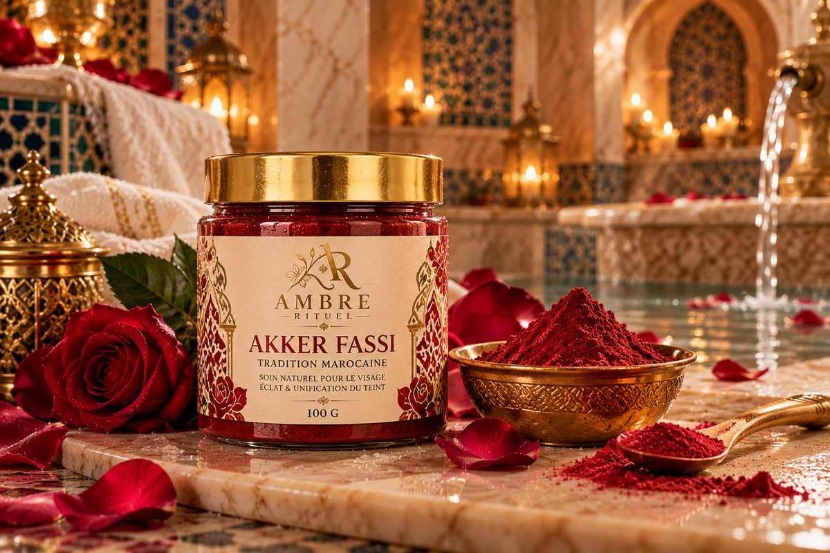 Gommage Akker Fassi & Rose – Ambre Rituel | 250 g